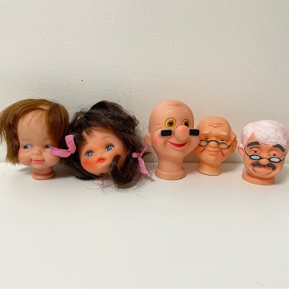 Vintage Doll Parts LOT Heads Arms Hands Craft Making Parts Fibre Craft - Picture 15 of 16